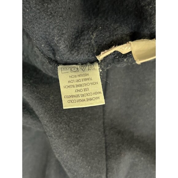 Woman Within Navy Blue Pull-On Fleece Jogger Capri Pants White Side Stripe Sz 1X - Picture 7 of 8